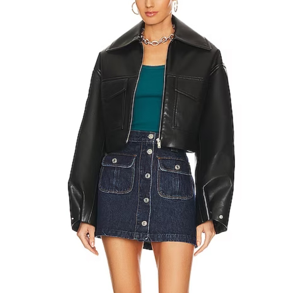 Re/done Denim Button Front Mini Skirt Sz Mโ